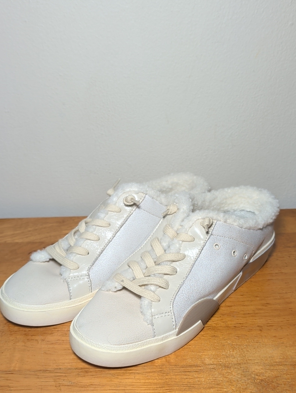Dolce Vita Zantel Slip-On Sneaker Mules Faux Shearling Lining Women's Size 8.5